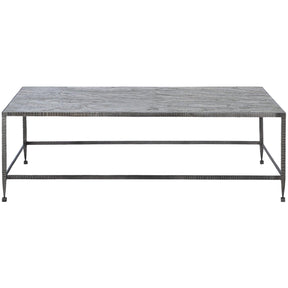 Longford Cocktail Table in Stone Veneer & Textured Iron – Bernhardt
