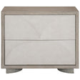 Lunula Nightstand Flaxen Finish with Resin Fronts, Concrete Legs & USB | Bernhardt