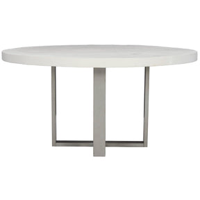 Merrion Round Dining Table - Concrete & Steel in Bone & Gray Mist | Bernhardt