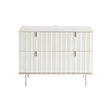 Modulum Nightstand Adobe Faux Stone with Fluted Drawers & USB | Bernhardt