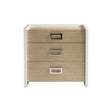 Modulum Nightstand Sahara & Adobe Finishes with Retro Hardware & USB | Bernhardt