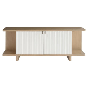 Modulum 82-Inch Sideboard in Sahara Finish with Adobe Faux Stone Doors – Bernhardt