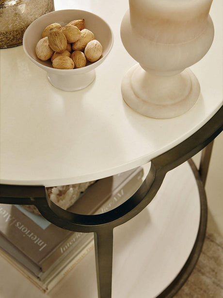 Bernhardt Morello Oval Metal End Table - Home Elegance USA