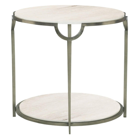 Bernhardt Morello Round Metal End Table - Home Elegance USA