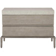 Ritter Nightstand Flint Wood with Concrete Top, 2 Drawers & USB | Bernhardt