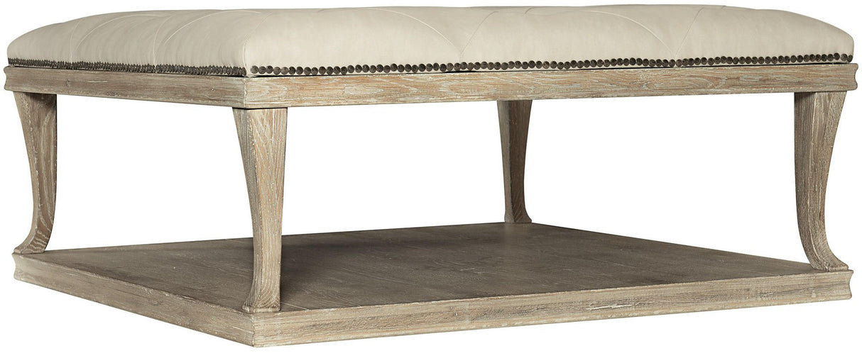 Bernhardt Rustic Patina Upholstered Cocktail Table - Home Elegance USA