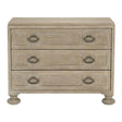 Santa Barbara Transitional Nightstand Sandstone Wire-Brushed Oak & Vintage Nickel | Bernhardt