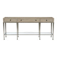 Santa Barbara Console Table Sandstone Wood with Glass Shelf| Bernhardt