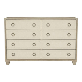 Santa Barbara Eight-Drawer Dresser Sandstone Wood & Faux Leather | Bernhardt