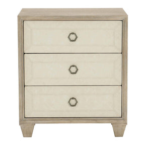 Santa Barbara Compact Nightstand 26-Inch Sandstone Oak with Fabric Drawers | Bernhardt