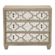 Santa Barbara Nightstand Sandstone Oak with Antiqued Mirrored Drawers | Bernhardt