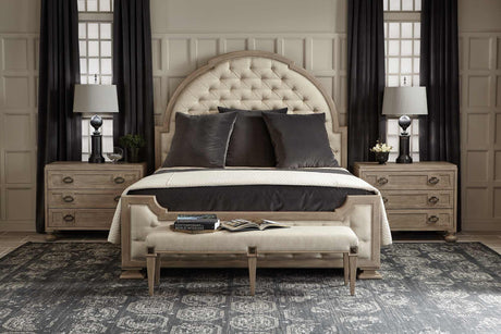 Bernhardt Santa Barbara Upholstered Tufted Panel Bed - King - Home Elegance USA