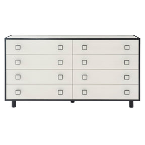 Silhouette Dresser Eggshell & Onyx Modern Bedroom Storage | Bernhardt