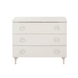 Silhouette Nightstand Eggshell Finish with Kabebe Shell Floral Pulls | Bernhardt