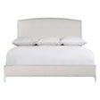 Silhouette Panel Bed King Stainless Steel Cream Upholstery | Bernhardt