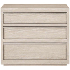 Solaria Nightstand Dune Finish with 3 Drawers and USB Charging | Bernhardt