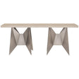 Solaria Console Table Dune Oak & Shiny Nickel Aluminum | Bernhardt