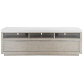 Solaria 84-Inch Open Storage Entertainment Credenza in Dune and Fossil Finish – Bernhardt