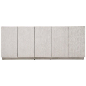 Solaria 80-Inch Entertainment Credenza in Weathered Bone with Chiseled Resin Doors – Bernhardt