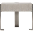 Solaria Nightstand Weathered Bone Finish with Tripod Metal Base and USB | Bernhardt