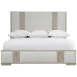 Solaria Wood‑And‑Fabric Panel Bed in Dune Finish | Bernhardt