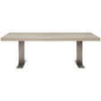 Solaria Modern Industrial Rectangular Extendable Oak & Steel Dining Table Dune & Shiny Nickel | Bernhardt