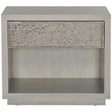 Ware Nightstand Pika Finish with Cast Aluminum Drawer, Open Shelf & USB | Bernhardt