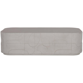 Zina 59-Inch Carved Stonecast Cocktail Table with Basin Top – Bernhardt