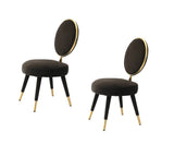 Modrest Haswell Glam Black Velvet Accent Chair (Set of 2) - Home Elegance USA