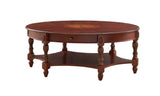 American luxury solid wood coffee table with Drawer Home Elegance USA