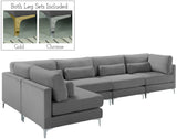 Julia - Modular Sectional 5 Piece - Gray - Home Elegance USA