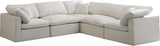 Plush - Cloud 5 Piece Modular Sectional - Cream - Home Elegance USA