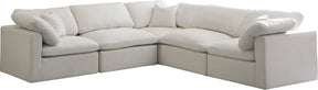 Plush - Cloud 5 Piece Modular Sectional - Cream
