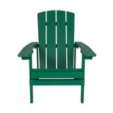 Charlestown All-Weather Adirondack Chair in Green Faux Wood - Home Elegance USA