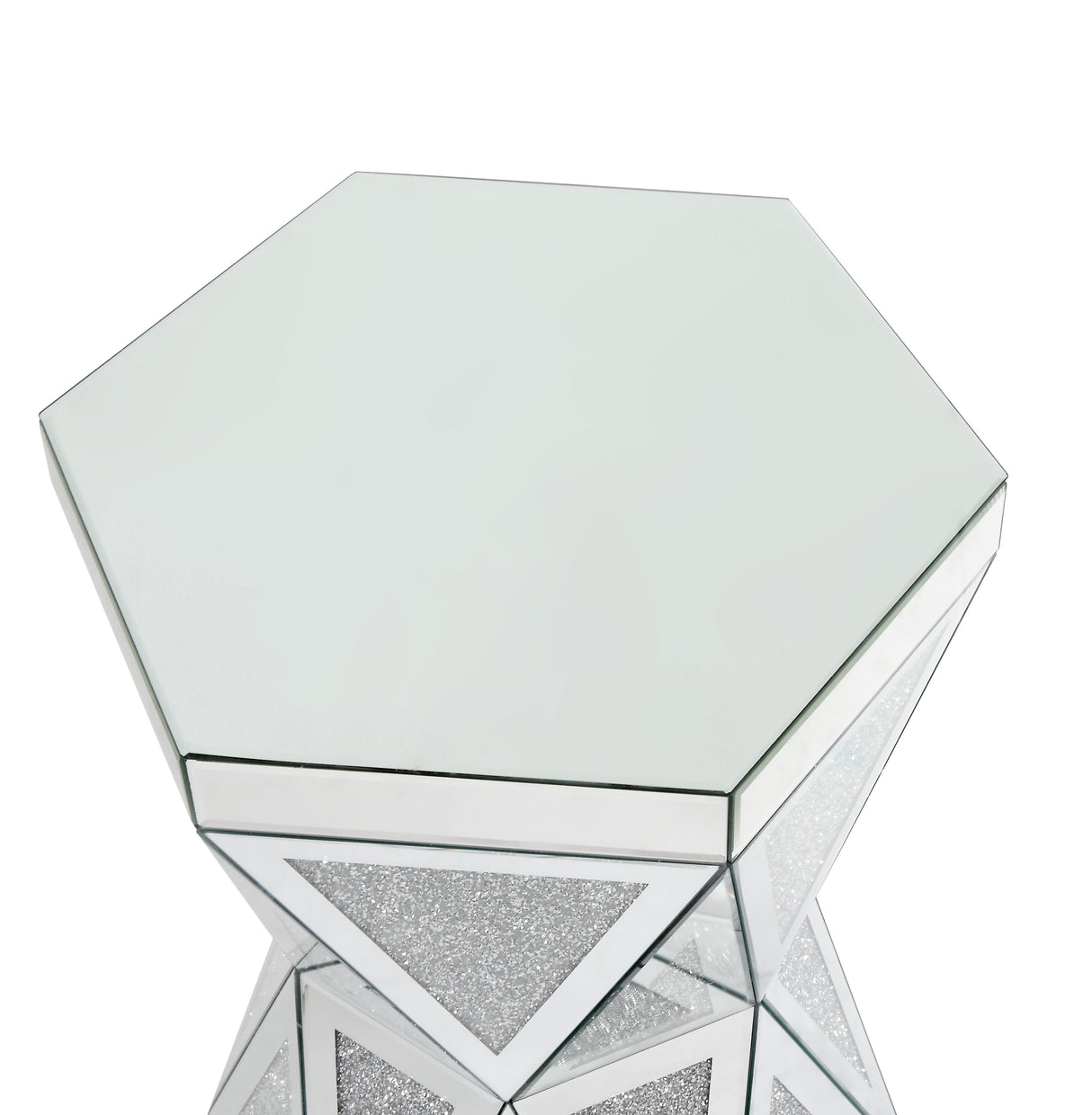 ACME Noralie DINING TABLE Mirrored & Faux Diamonds DN00722 - Home Elegance USA