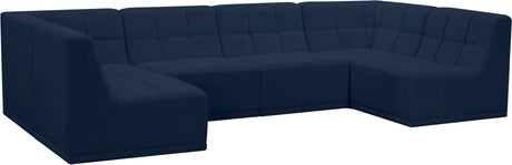 Relax - Modular Sectional 6 Piece - Navy - Home Elegance USA