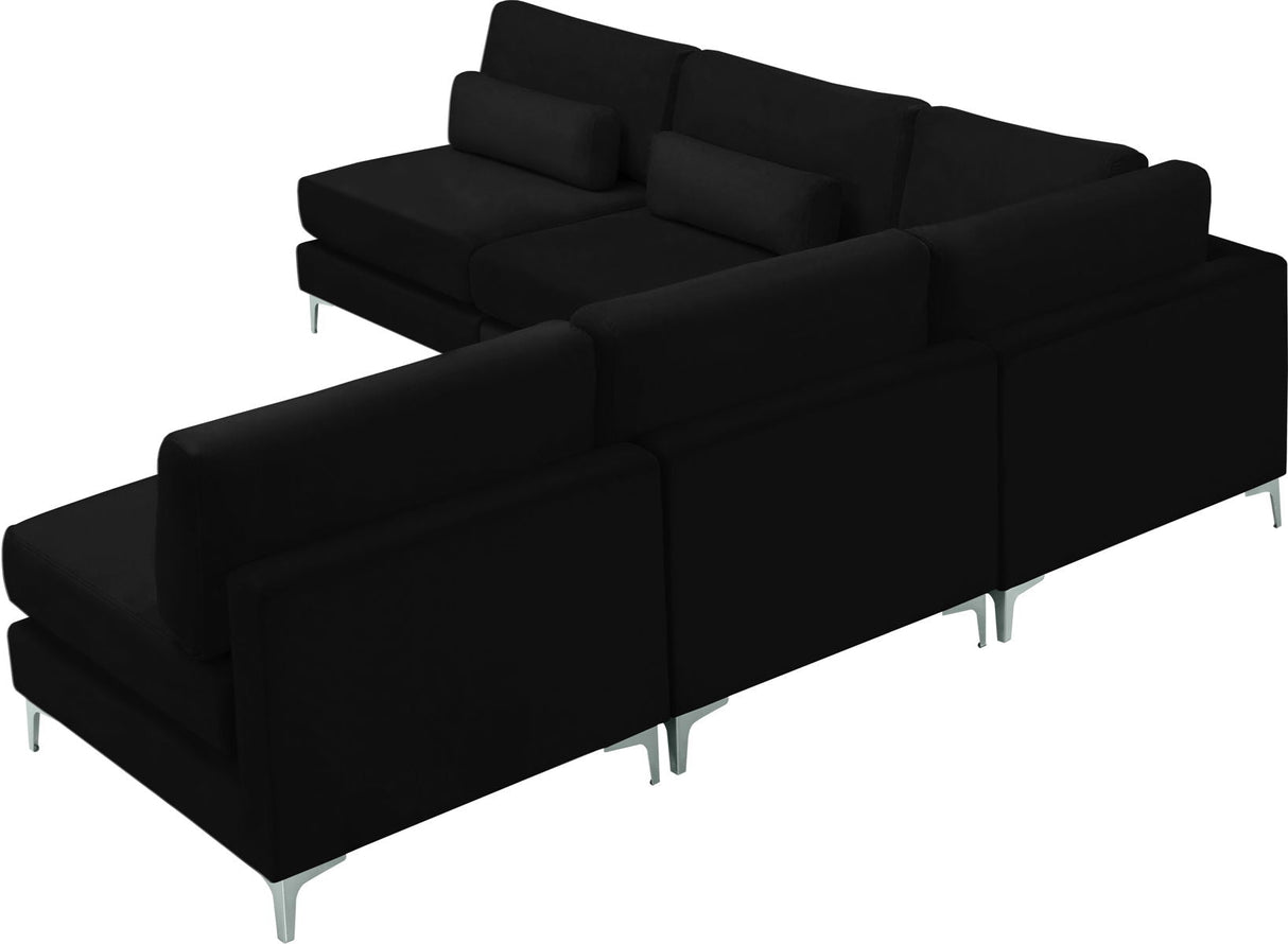 Julia - Modular Sectional - Black - Fabric - Home Elegance USA