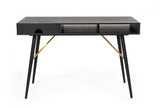 Vig Furniture - Modrest Billy Modern Black Oak & Gold Desk - Vgdwj3496