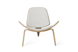 Vig Furniture - Modrest Warren Modern White & Walnut Accent Chair - Vgbnbls-01Wl-Wht