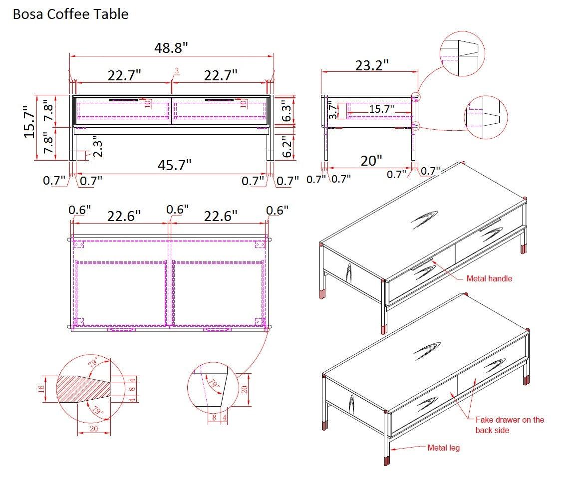Bosa Coffee Table - 18885 - Ct | J&M | Home Elegance USA