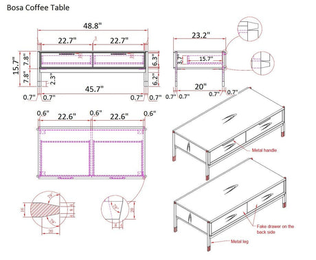 Bosa Coffee Table - 18885-Ct | J&M