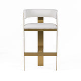 Vig Furniture Modrest Boswell - Modern White + Matte Gold Barstool