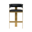 Modrest Boswell - Modern Black + Matte Gold Barstool - sold by Home Elegance USA