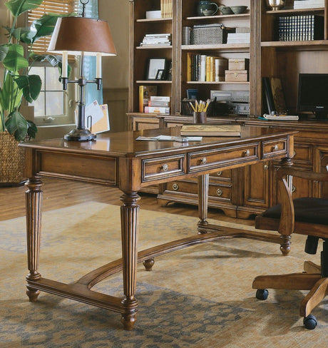 Brookhaven Leg Desk 60-inch in Cherry Veneer Distressed Finish – Hooker Furniture