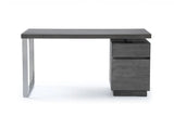 Vig Furniture - Modrest Carson Modern Grey Elm & Stainless Steel Desk - Vgvcbt-002-Gry