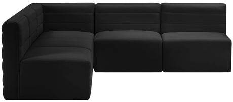 Quincy - Modular Sectional - Black - Fabric - Modern & Contemporary - Home Elegance USA