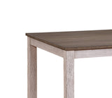 Transitional Design Rectangular 1pc Dining Table Grayish White and Brown Finish Furniture - Home Elegance USA