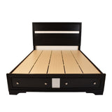 Traditional Matrix King Size Storage Bed in Black made with Wood - Home Elegance USA