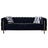 Modern velvet sofa BLACK color - Home Elegance USA