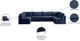 Jacob - Modular Sectional 6 Piece - Navy - Home Elegance USA